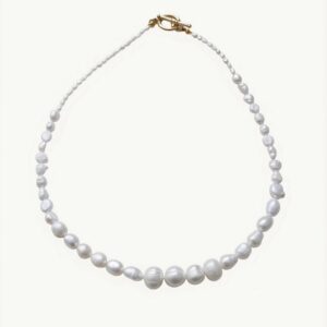 Kette Silber vergoldet Asimetric White
